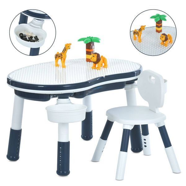 Детский столик со стульчиком 2в1 Bambi Синий  M6177-4 фото