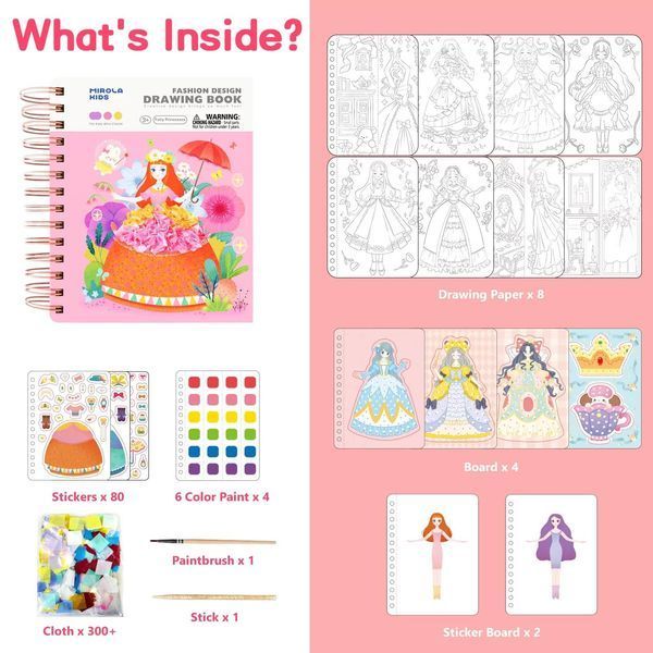 Книга для творчества и дизайна из ткани Mirola kids от Jar melo Сказочные принцессы MK95423 фото