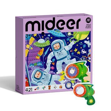 Дитячий пазл з лупою Midee Збери та шукай - Космічні скарби 42 деталі MD2398 фото