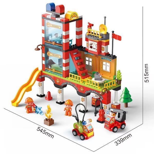 Дитячий конструктор FEELO Пожежна станція: Місто 101, 173 деталі FL42002 фото