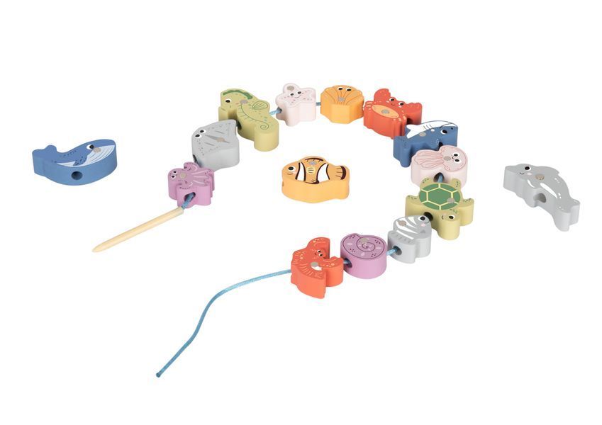 Розвиваюча гра 3в1 &laquo;Морські пригоди&raquo;Tooky Toy-риболовля, балансир та шнурівка TJ758 фото