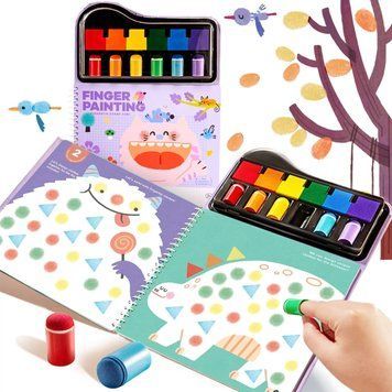 Набір для малювання пальцями Mirola "Finger Painting Activity Book" 50 сторінок MK95645 фото