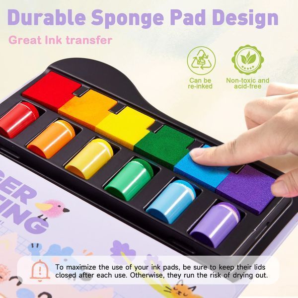 Набір для малювання пальцями Mirola "Finger Painting Activity Book" 50 сторінок MK95645 фото