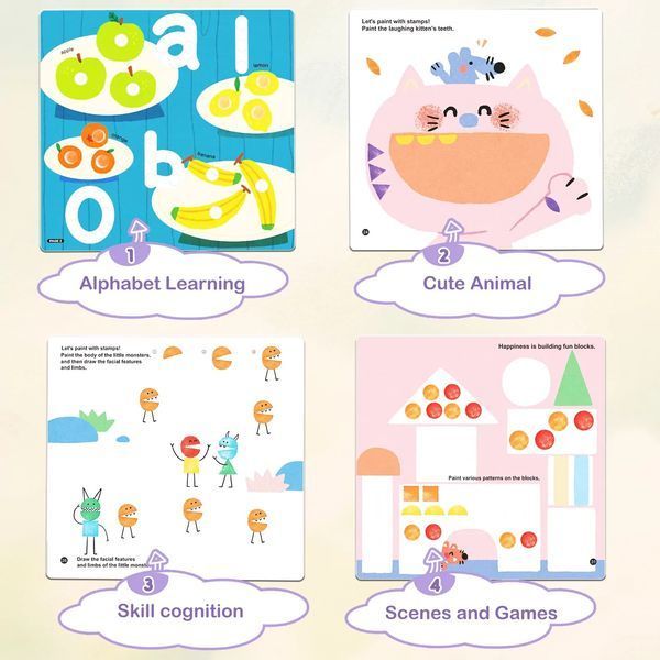 Набір для малювання пальцями Mirola "Finger Painting Activity Book" 50 сторінок MK95645 фото