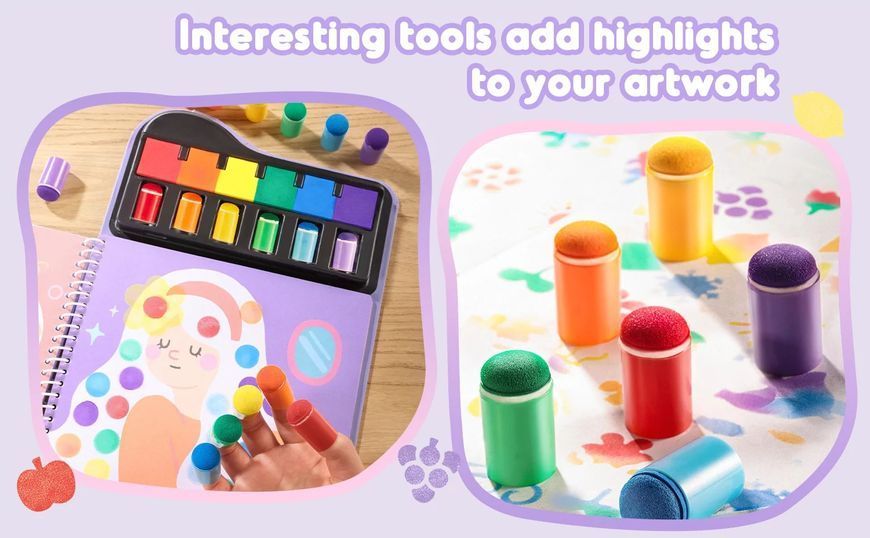 Набір для малювання пальцями Mirola "Finger Painting Activity Book" 50 сторінок MK95645 фото