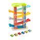 Дерев'яна іграшка Автотрек-гірка Tooky Toy "Sliding Tower Big" 6 машинок TY840 фото 2