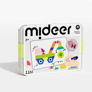 Магнітний геометричний конструктор Mideer Мозаїка 116 деталей MD1693 фото