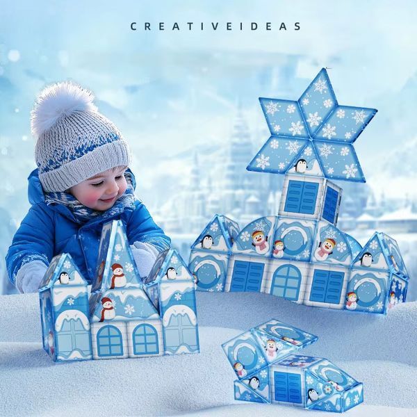 Магнитный конструктор DIGE Ледяной замок (Ice Snow) 68 деталей 4404 фото